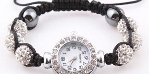 Crystal White Balls Watch