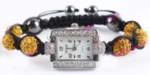 Crystal Yellow Balls Watch