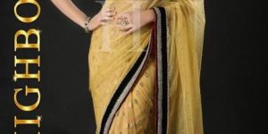 Moonlit Sand Dunes Exuberant Golden Beige Saree