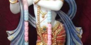 White Marble Krishna Statue