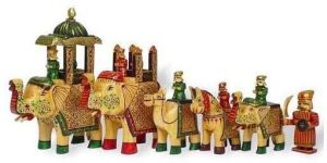 Wooden Elephant Statues