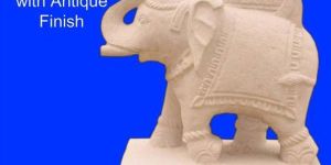 Jodhpur Sandstone Elephant Statues
