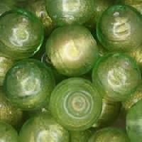 Gold Foil Glass Beads