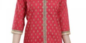 the Raiding Red Ethnic Indian Tunic for Women