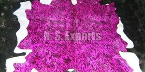 Cow Hairon Zebra, Leopard Stenciled Leather
