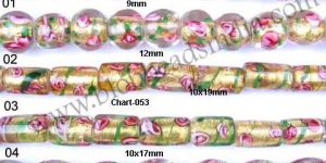 Gold Foil Glass Beads