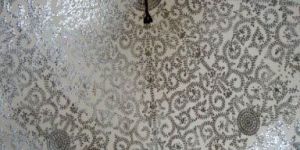 Glass Inlay Work on Wall