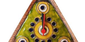 Triangular Copper Table Clock