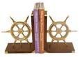 Brass Ship Wheel Bookends