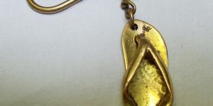 Brass Slipper Keychain
