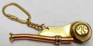 Brass Whistle Keychain