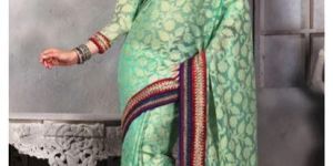 Sea Green Party Wear Saree - Desire Collection