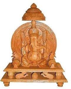 Wooden Ganesh Statue