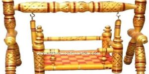Wooden Lord Krishna Cradle