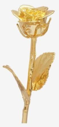 Gold Dipped Rose with Vase