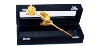 Golden Rose in Black Box