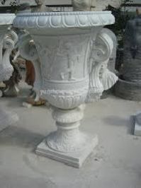 Carved Stone Flower Pots