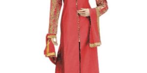 Silk Pink Long Jacket Style Suit, Silk Pink Bottom