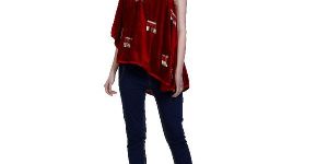 Ladies Red One Side off Shoulder Tops