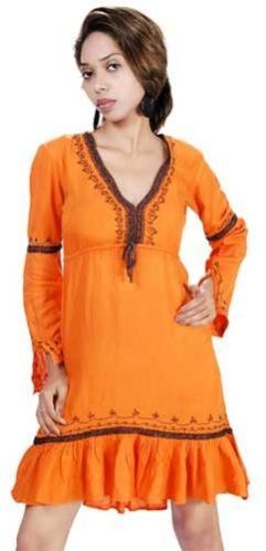 Viscose Rayon Embroidered Dress