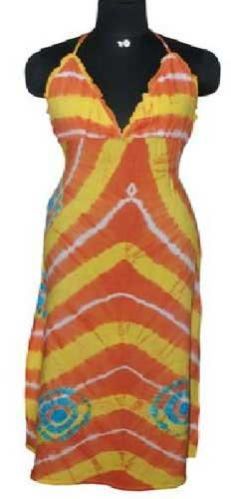 Viscose-Rayon-Hand-Tie-Dye-Halter-Dress