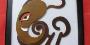 Wooden Embossed Canvas Painting Size 16x12