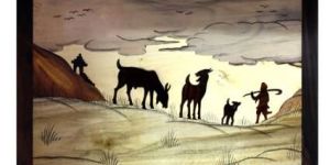 the Shepherd Sheep Painting