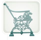 Hammered Iron Garden Bench