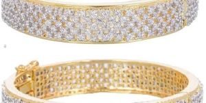Gold Plated Cubic Zircon Bangles