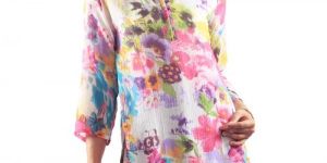 Uptowngaleria White Chiffon Kurti