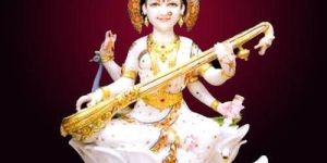 Marble Saraswati Maa Statue