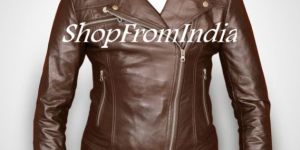 Women Brown Leather Jacket