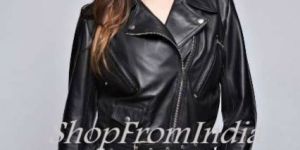 Custom Made Women Lamb Black Leather Jacket