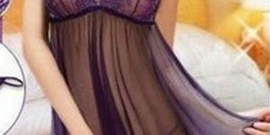 Netted Purple Babydoll