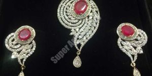 Red Shankh Earrings