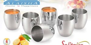 SOLITAIRE Stainless Steel Glass Set