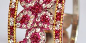 White Leaf Shape Bangles