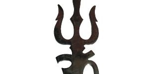 Trishul With Om Metal Pendant - A4420