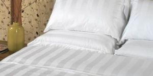 Sattin Stripe Cotton Bed Sheet