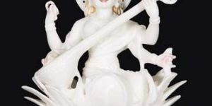 Marble Saraswati Mata Statue