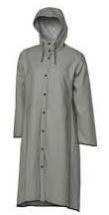 Unisex Gray Polyester Plain Raincoat