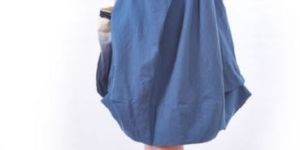 Blue Linen Regular Wear Women Dress