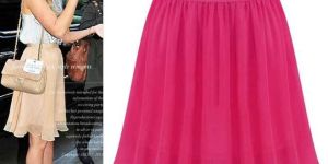 Pink Chiffon Regular Wear Women Skirt