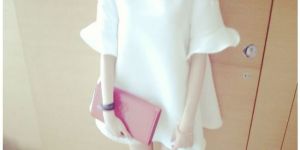 Pink Linen Regular Wear Women Dress