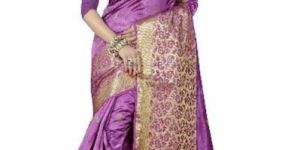 STUNNING PURPLE SILK SAREE