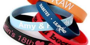 PVC Silicon Wristband with Printed Wristband