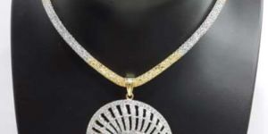 American Diamond Pendant Set