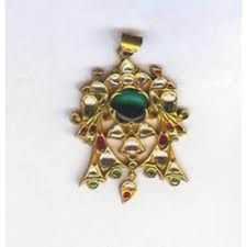 Kundan Meena Pendant