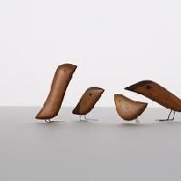 Wooden Birds with Brass