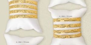 Gold Half Round Bangles